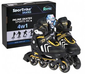 Riedučiai SporTrike Skates 4in1, geltoni цена и информация | Роликовые коньки | pigu.lt