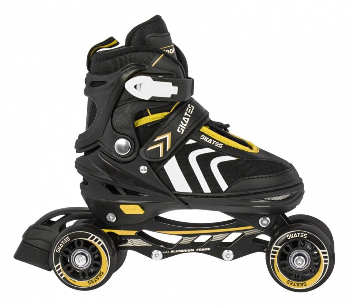 Riedučiai SporTrike Skates 4in1, geltoni цена и информация | Riedučiai | pigu.lt