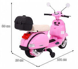 Vienvietis elektromobilis Vespa Scooter, rožinis цена и информация | Электромобили для детей | pigu.lt