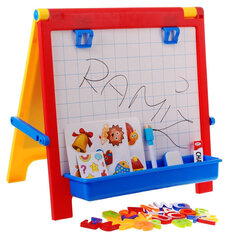 Dvipusė vaikiška piešimo lenta 4in1 kaina ir informacija | Žaislai berniukams | pigu.lt