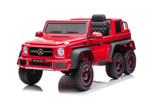 Vienvietis vaikiškas elektromobilis Mercedes G63 6x6 AMG, raudonas kaina ir informacija | Elektromobiliai vaikams | pigu.lt