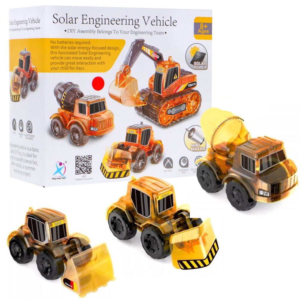 Saule pakraunamas statybinių transporto priemonių rinkinys 3in1 kaina ir informacija | Žaislai berniukams | pigu.lt