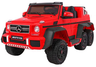 Vienvietis vaikiškas elektromobilis Mercedes G63 6x6 MP4, raudonas kaina ir informacija | Elektromobiliai vaikams | pigu.lt
