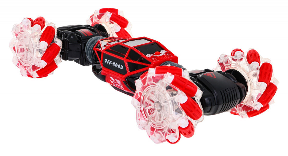 Nuotoliniu pultu valdomas automobilis Stunt car Crawler, raudonas kaina ir informacija | Žaislai berniukams | pigu.lt