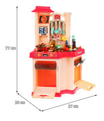 Interaktyvi vaikiška virtuvė, rožinė цена и информация | Игрушки для девочек | pigu.lt