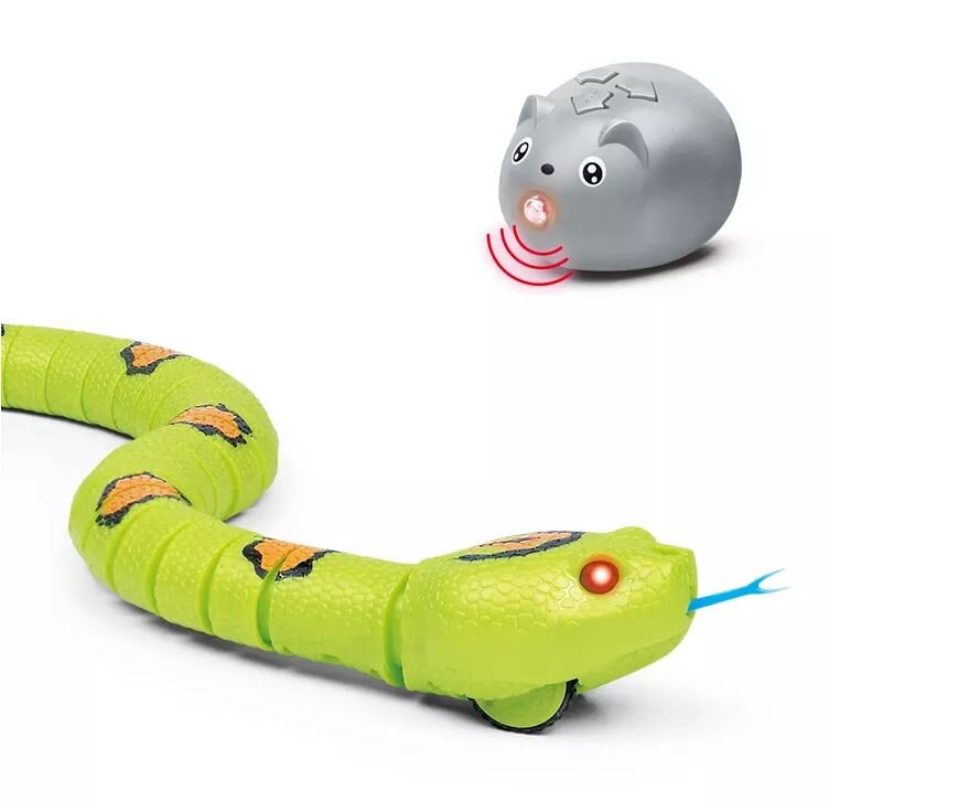 Interaktyvi gyvatė valdoma pelyte pultu, pakraunama, tinkamas žaislas naminiams gyvūnams kaina ir informacija | Žaislai berniukams | pigu.lt