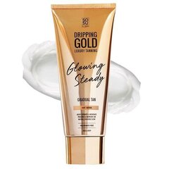 Savaiminio įdegio kremas Dripping Gold Glowing Steady Gradual Tan - Light, 200 ml kaina ir informacija | Savaiminio įdegio kremai | pigu.lt