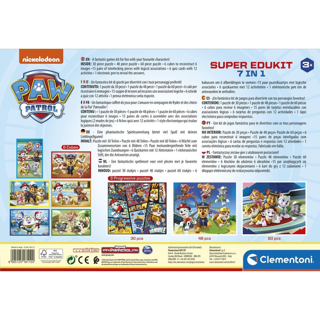 Edukacinis žaidimas The Paw Patrol Edukit 7 in 1 kaina ir informacija | Lavinamieji žaislai | pigu.lt