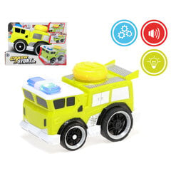 Sunkvežimis su šviesa ir garsu Crash Stunt, geltona kaina ir informacija | Žaislai berniukams | pigu.lt