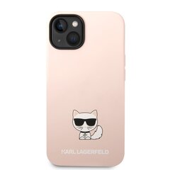 Karl Lagerfeld Liquid Silicone Choupette Case for iPhone 14 Plus Pink цена и информация | Чехлы для телефонов | pigu.lt