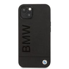 BMW Leather Hot Stamp Case for iPhone 14 Black цена и информация | Чехлы для телефонов | pigu.lt