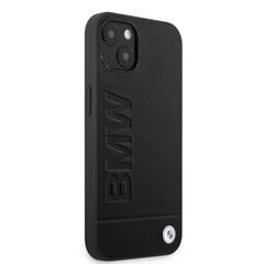 BMW Leather Hot Stamp Case for iPhone 14 Plus Black цена и информация | Чехлы для телефонов | pigu.lt