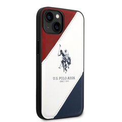 U.S. Polo PU Leather Double Horse Case for iPhone 14 Red/White/Navy цена и информация | Чехлы для телефонов | pigu.lt