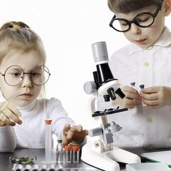 Kompleksinis mikroskopų rinkinys mikroskopai, chemijos laboratorinė įranga, mokslinis edukacinis žaislas vaikams firminis Kruzzel kaina ir informacija | Lavinamieji žaislai | pigu.lt