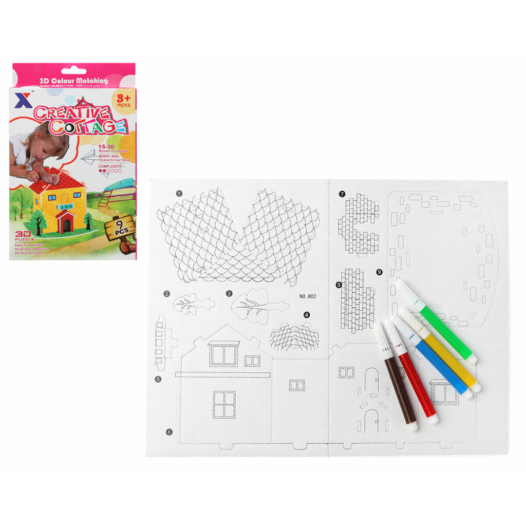 Amatų žaidimas spalvojimo puzlė 3D цена и информация | Lavinamieji žaislai | pigu.lt