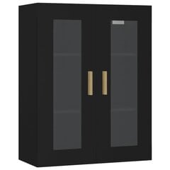 Pakabinama spintelė 69,5x34x90cm, juoda цена и информация | Шкафчики в гостиную | pigu.lt