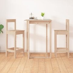 Baro kėdės, Pušies medienos masyvas, 2vnt., 40x41,5x112cm kaina ir informacija | Virtuvės ir valgomojo kėdės | pigu.lt