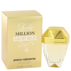 Paco Rabanne Lady Million Eau My Gold! EDT для женщин 50 мл цена и информация | Женские духи | pigu.lt