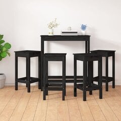 3-ių dalių baro baldų komplektas, juodas цена и информация | Комплекты мебели для столовой | pigu.lt
