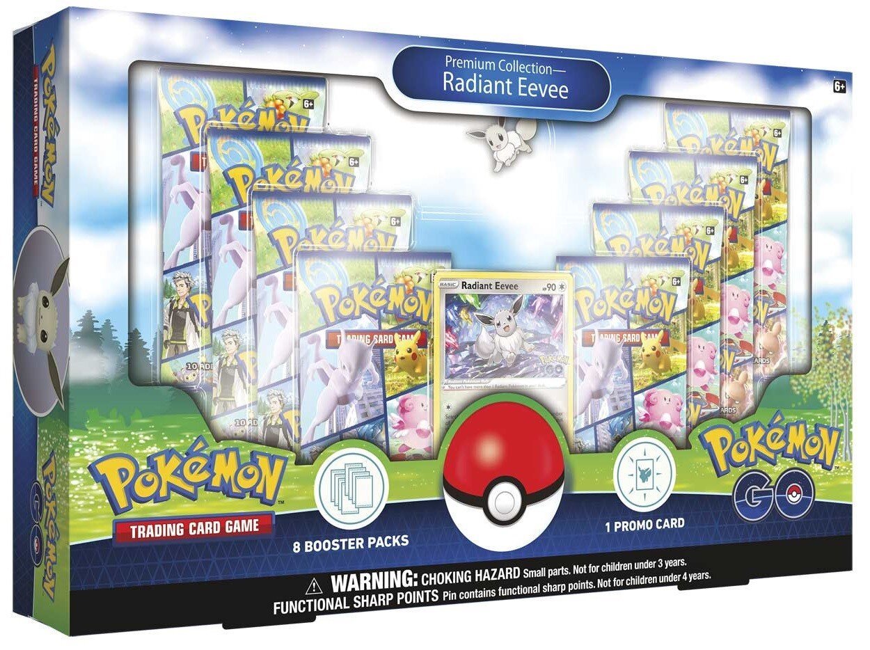 Pokemon TCG GO Premium Collection Radiant Eevee kaina ir informacija | Žaidėjų atributika | pigu.lt