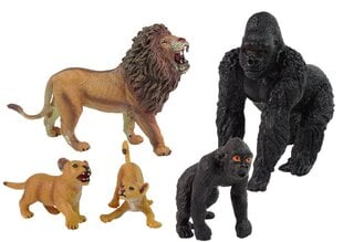 Набор фигурок Африка Дикие животные Зебра Гориллы Попугай цена и информация | Игрушки для девочек | pigu.lt