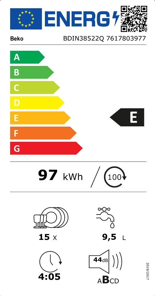 Beko BDIN38522Q kaina ir informacija | Indaplovės | pigu.lt