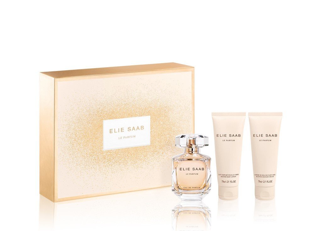 Rinkinys moterims Elie Saab Le Parfum: kvapusis vanduo, 50 ml EDP + kūno losjonas, 75 ml + dušo želė, 75 ml kaina ir informacija | Kvepalai moterims | pigu.lt