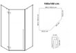 Rea Diamond 100x100 Gold dušo kabina kaina ir informacija | Dušo kabinos | pigu.lt
