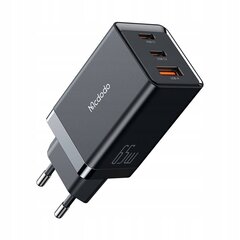 Зарядное устройство для телефонов Mcdodo, GaN 5 PRO, быстрая зарядка, USB-C, USB-A, 65 Вт, кабель в комплекте, черный, CH-1542 цена и информация | Зарядные устройства для телефонов | pigu.lt