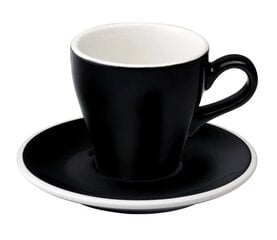 Espresso puodelis 0,09l su lėkštele, ITALIA Black kaina ir informacija | Taurės, puodeliai, ąsočiai | pigu.lt