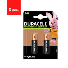 Аккумуляторы DURACELL AA (2500 мА·ч), LR6, 2 шт., в упаковке 2 шт. цена и информация | Батарейки | pigu.lt