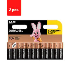 Батарейки DURACELL AA, LR6, 12 шт., в упаковке 2 шт. цена и информация | Батарейки | pigu.lt