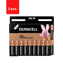 Baterijos DURACELL AA, LR6 18 vnt., pakuotė 2 vnt. kaina ir informacija | Elementai | pigu.lt