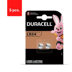 Батарейки DURACELL LR54, 2 шт., в упаковке 5 шт. цена и информация | Батарейки | pigu.lt