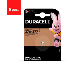 Baterijos DURACELL 377, 1pc, pakuotė 5 vnt. kaina ir informacija | Elementai | pigu.lt