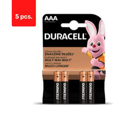 Baterijos DURACELL AAA, LR03, 4vnt, pakuotė 5 vnt. kaina ir informacija | Elementai | pigu.lt