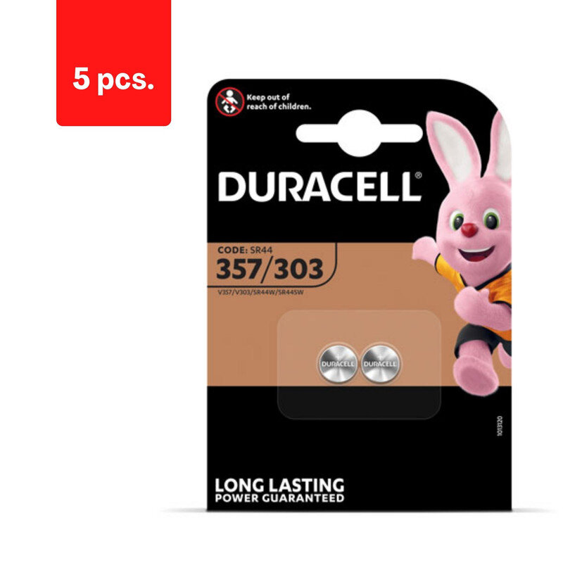 Baterijos DURACELL 303, 2vnt, pakuotė 5 vnt. kaina ir informacija | Elementai | pigu.lt