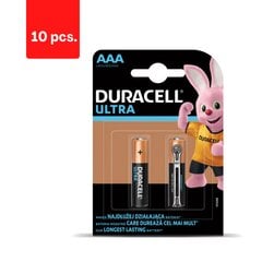 Батарейки DURACELL ULTRA AAA, 2 шт., в упаковке 10 шт. цена и информация | Батарейки | pigu.lt