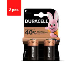 Батарейки DURACELL C, LR14, 2 шт., в упаковке 2 шт. цена и информация | Батарейки | pigu.lt