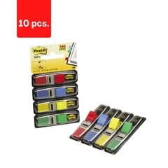 Lipnūs žymekliai Post-it, 11,9 x 43,1 mm, 4 spalvos, 10 vnt. kaina ir informacija | Kanceliarinės prekės | pigu.lt