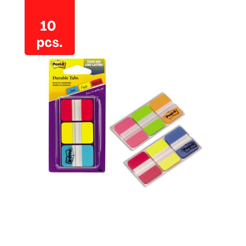 Lipnūs žymekliai Post-it, 25,4 x 38 mm, 3 spalvos, 10 vnt. kaina ir informacija | Kanceliarinės prekės | pigu.lt