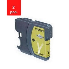 Чернильный картридж BROTHER LC-1100 HYC, желтый, в упаковке 2 шт. цена и информация | Картриджи для струйных принтеров | pigu.lt