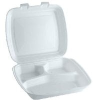 Коробка для еды MENU, EPS, 3 части, 20 x 22.5 x H 5.5 см, 200 шт. цена и информация | Праздничная одноразовая посуда | pigu.lt