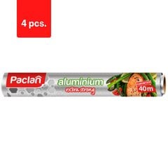 Paclan aliuminio folija, 10 mk, 29 cm x 12 m, 4 vnt kaina ir informacija | Kepimo indai, popierius, formos | pigu.lt