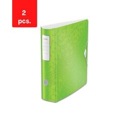 Папка-регистратор LEITZ 180° ACTIVE WOW, A4, 80 мм, зеленая, упаковка 2 шт. цена и информация | Канцелярские товары | pigu.lt