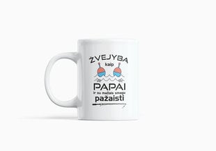 Standartinis puodelis Žvejyba kaip papai цена и информация | Оригинальные кружки | pigu.lt