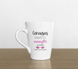 Latte puodelis Geriausios Krikšto Mamytės puodelis 300ml kaina ir informacija | Originalūs puodeliai | pigu.lt