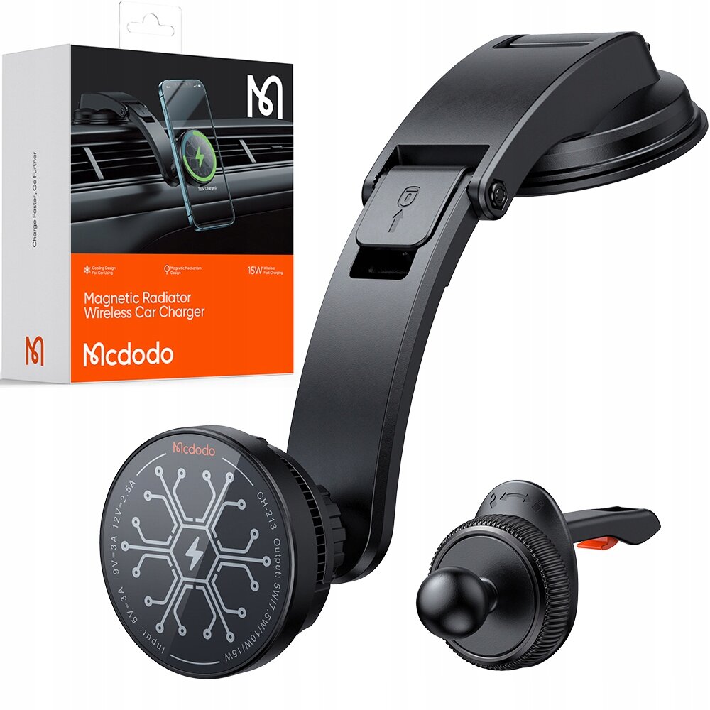 "Mcdodo" automobilinis laikiklis su indukciniu įkrovikliu, magnetinis kaina ir informacija | Telefono laikikliai | pigu.lt