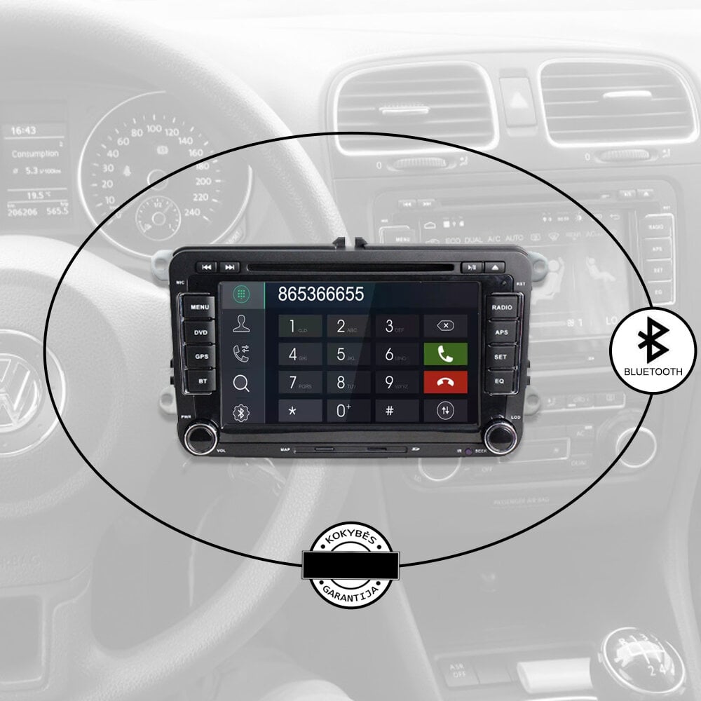 Volkswagen Skoda Seat universali Android multimedia 2003-13 Automagnetola GPS/WIFI/Bluetooth kaina ir informacija | Automagnetolos, multimedija | pigu.lt