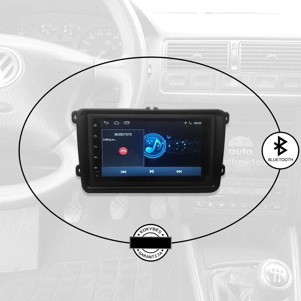 2DIN Android Universali automagnetola multimedia plančetė GPS/WIFI/Bluetooth 7 colių kaina ir informacija | Automagnetolos, multimedija | pigu.lt